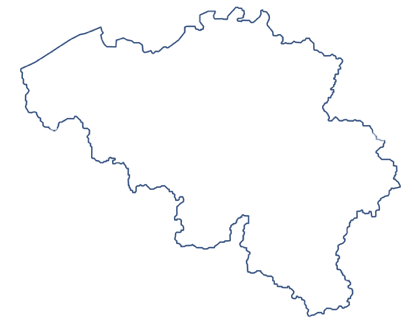 Kaart van België met de locatie van YOU Vision Systems in Hever – Boortmeerbeek